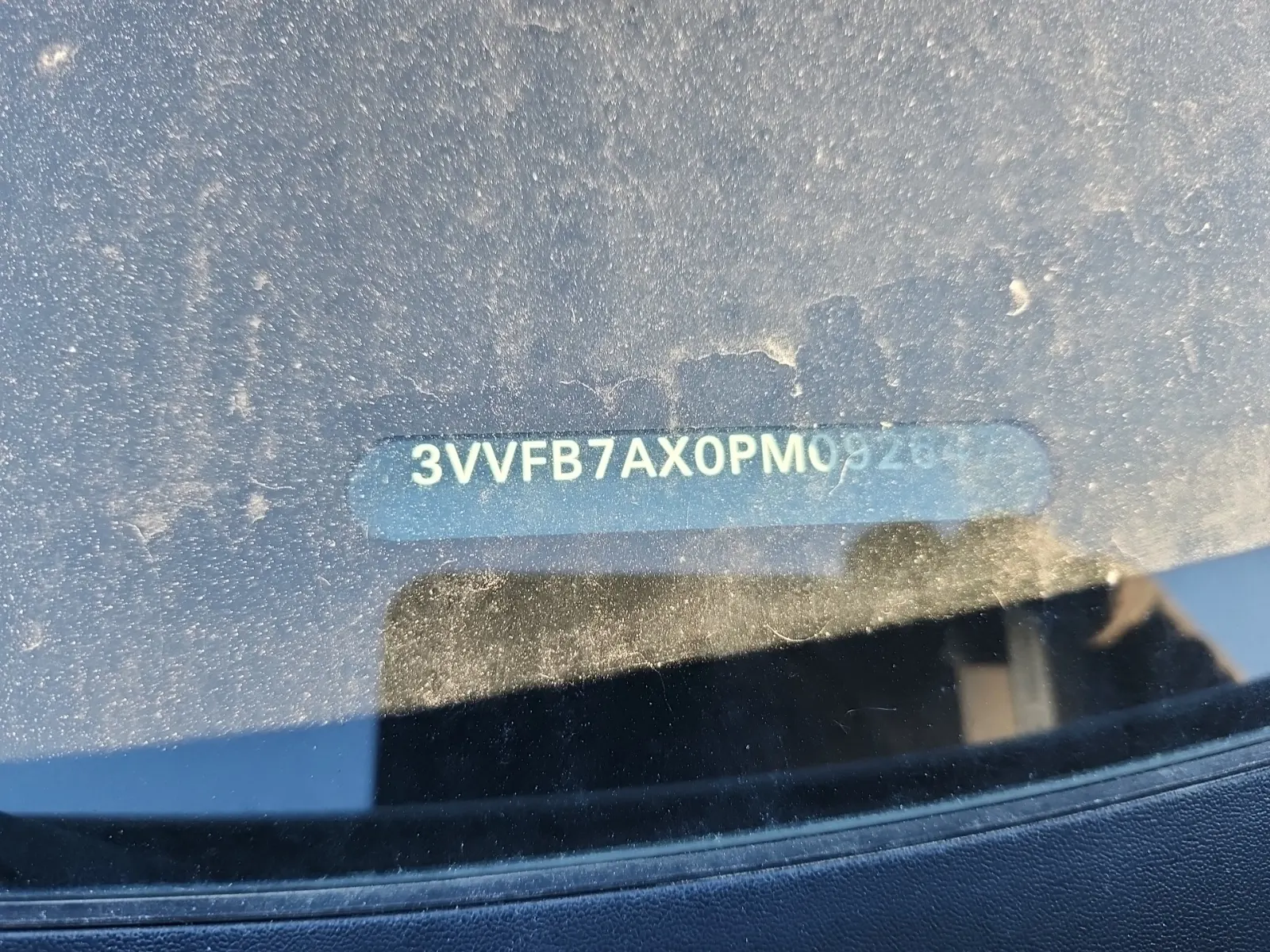 Dash VIN Plate Photo