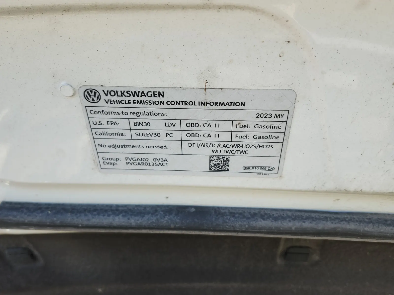 Emission Sticker Photo