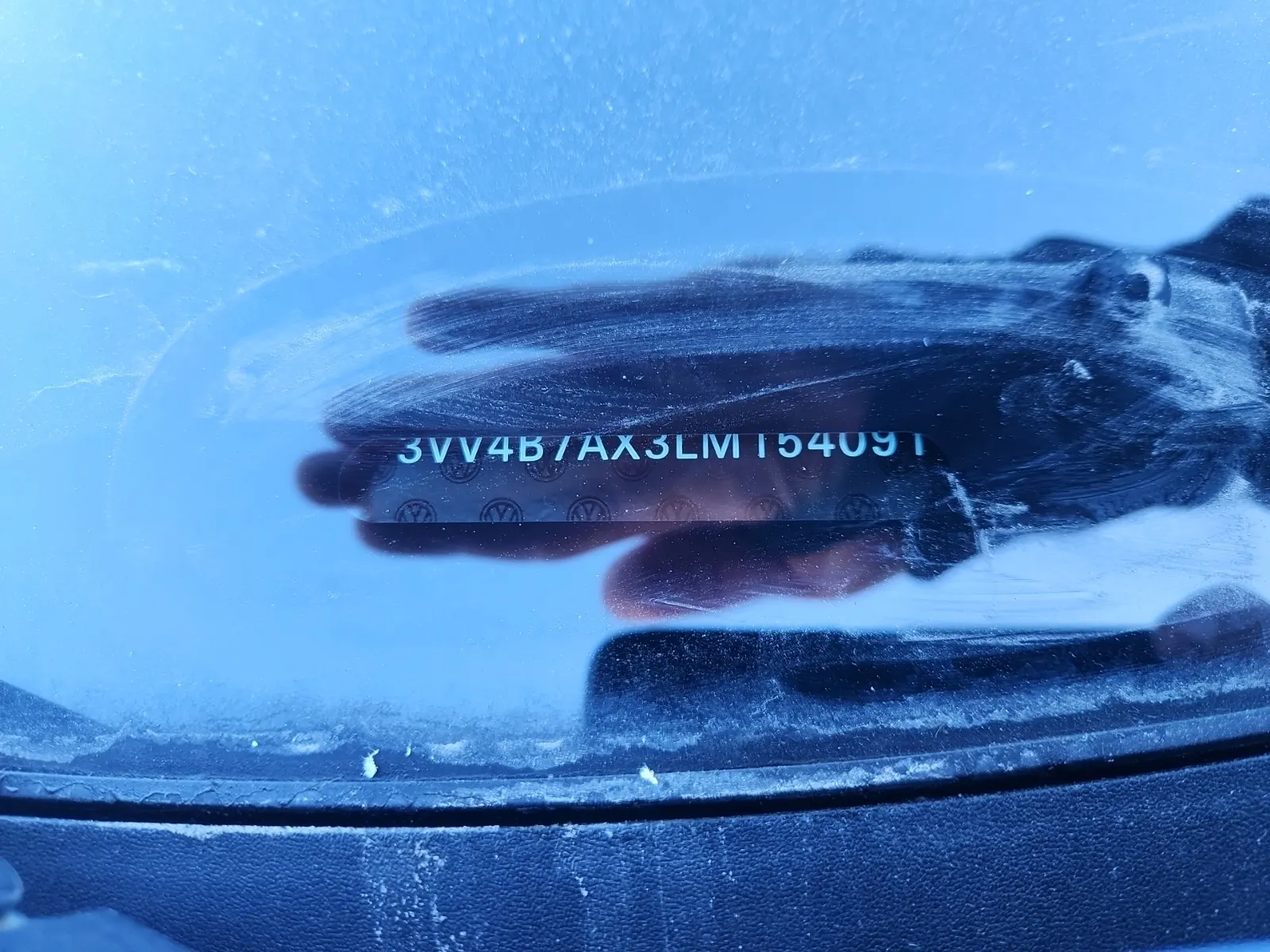 Dash VIN Plate Photo