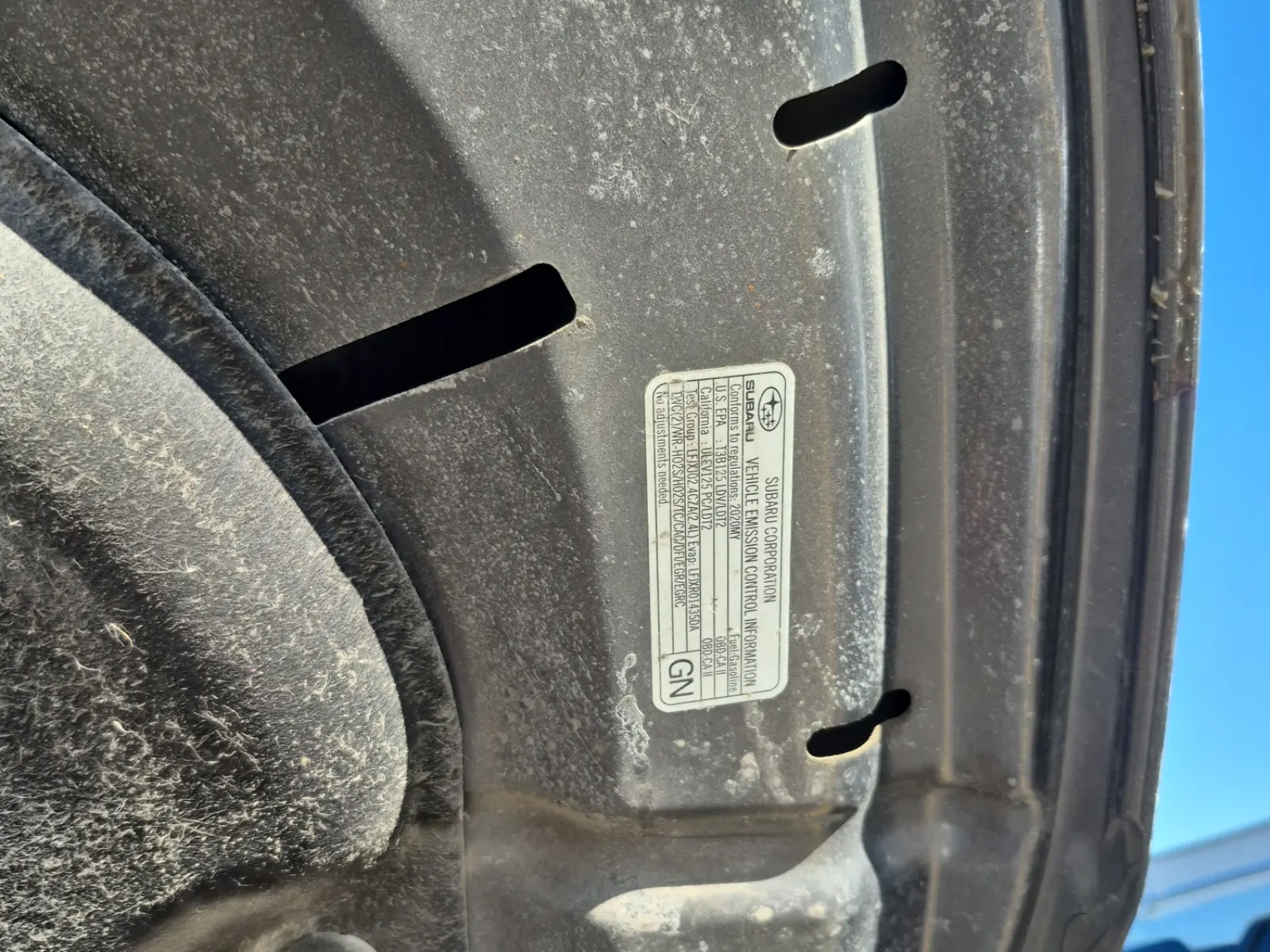 Emission Sticker Photo
