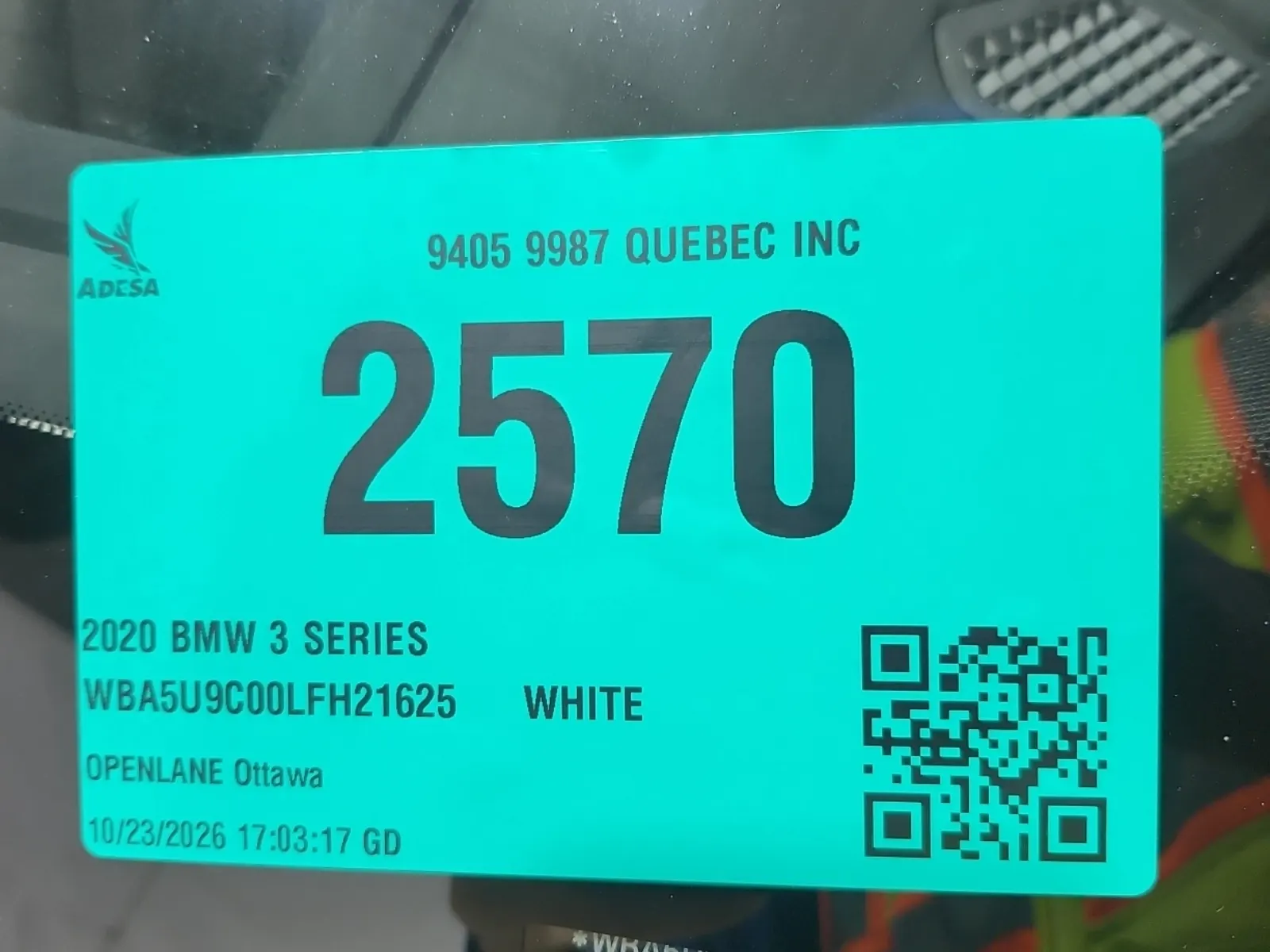 Inventory Label Photo
