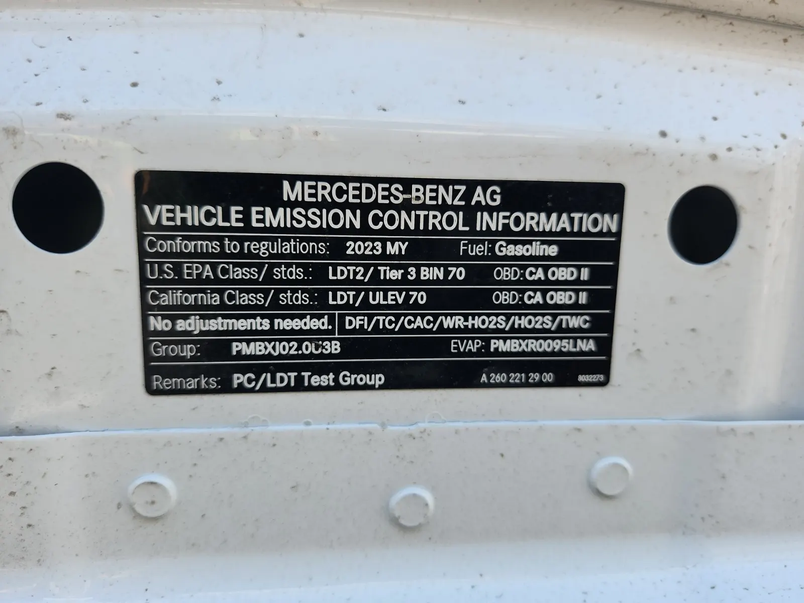 Emission Sticker Photo