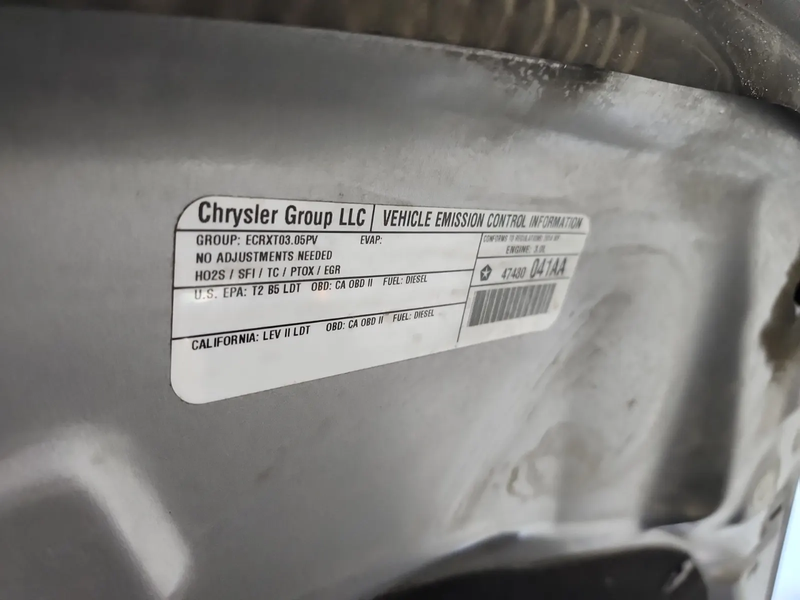 Emission Sticker Photo