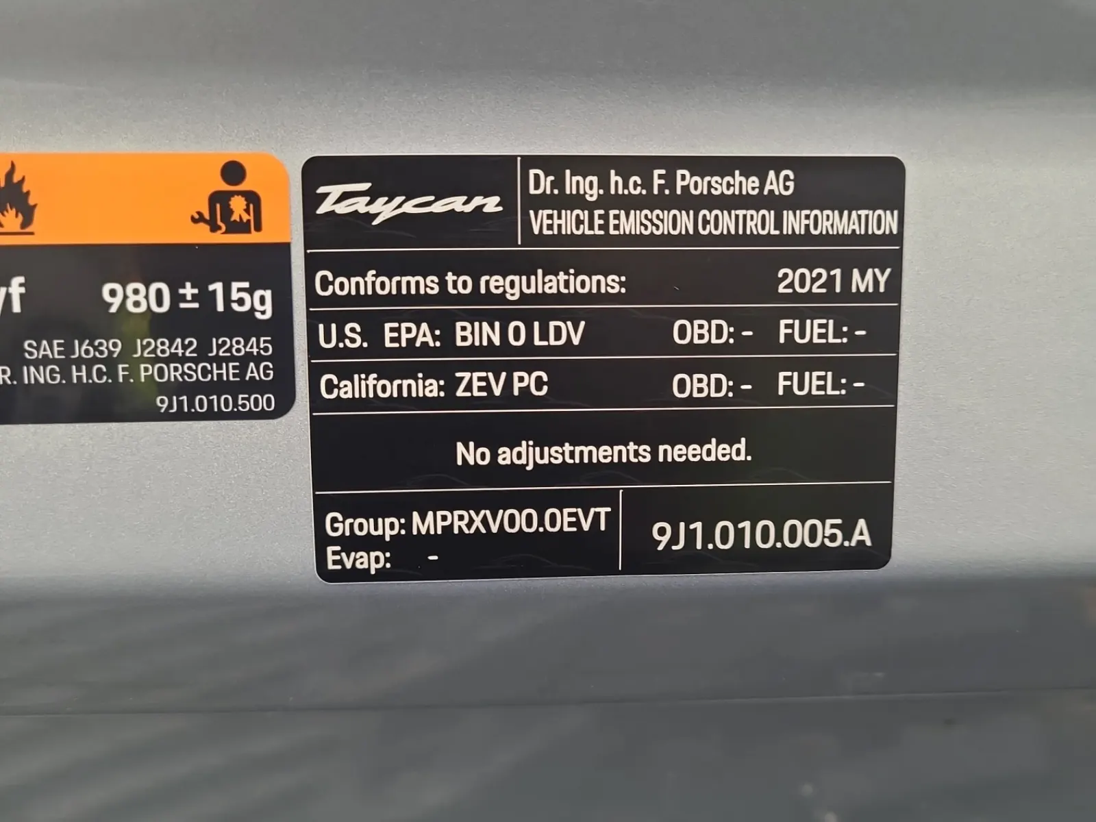 Emission Sticker Photo