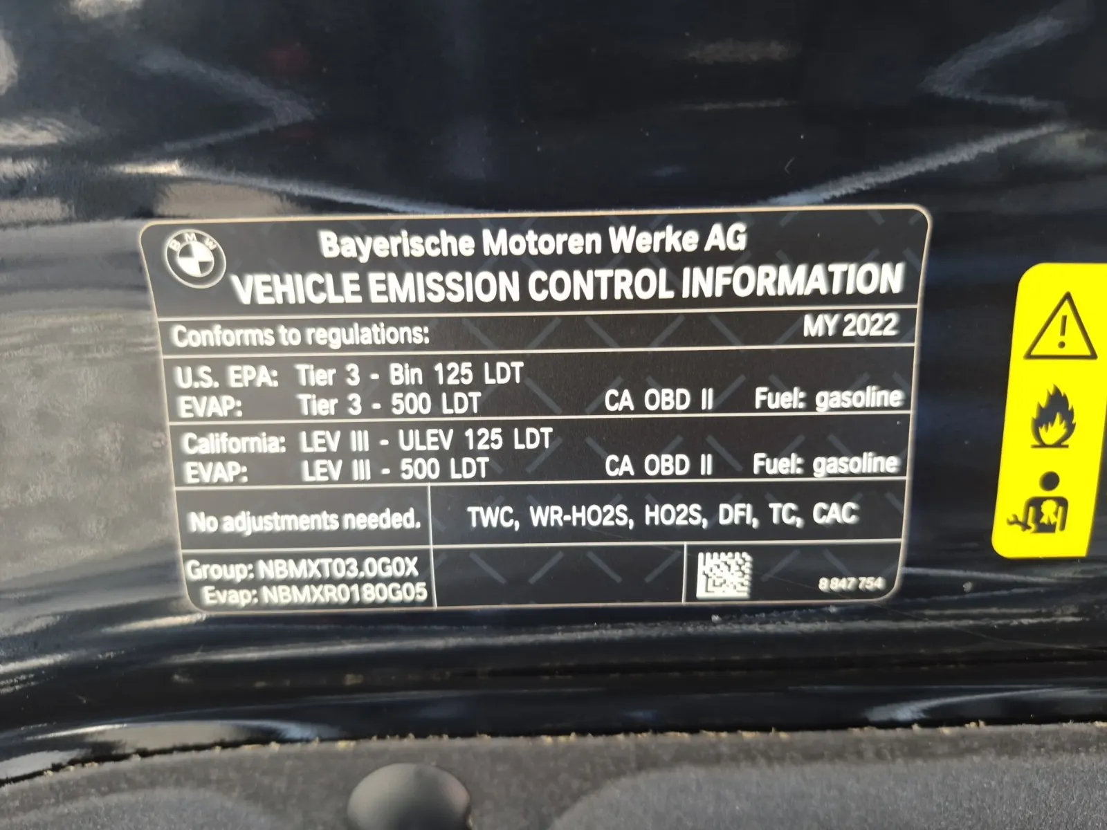 Emission Sticker Photo
