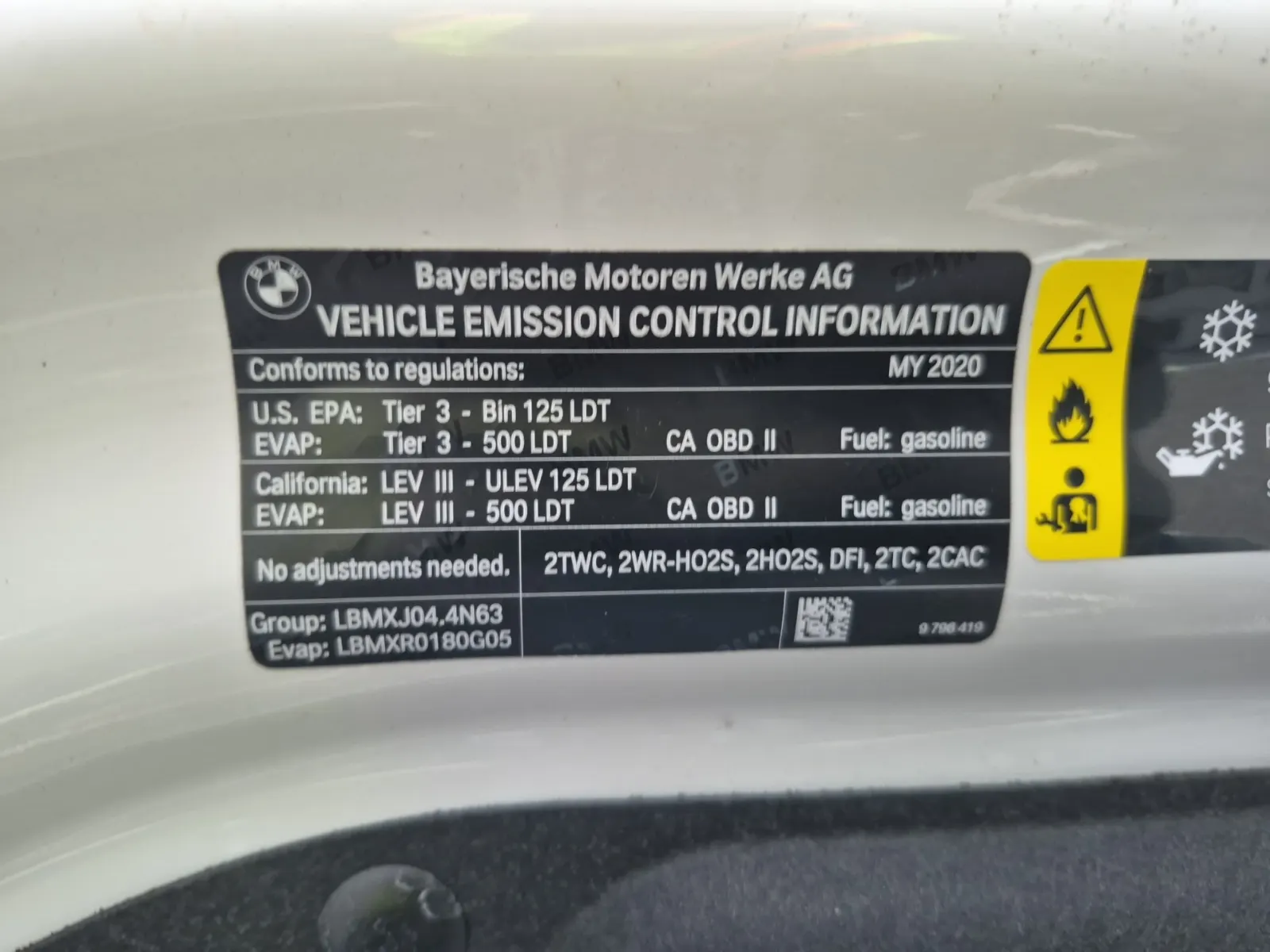 Emission Sticker Photo