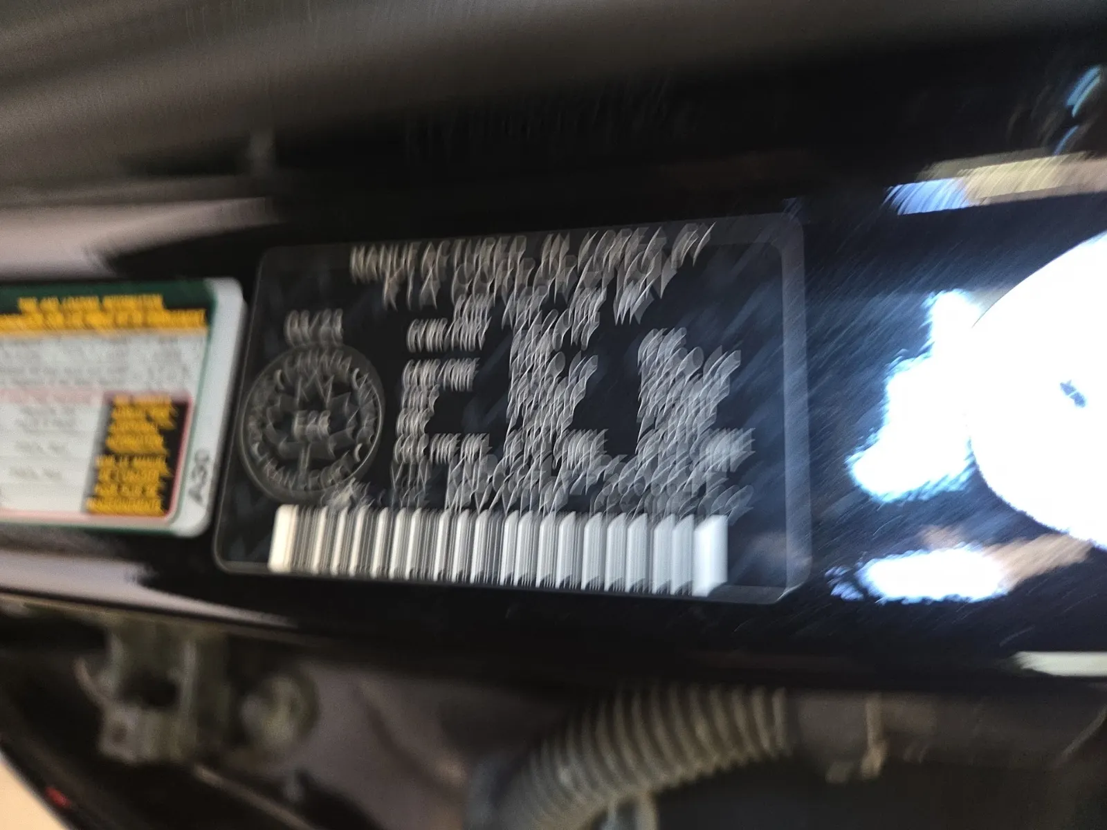 VIN Sticker Photo