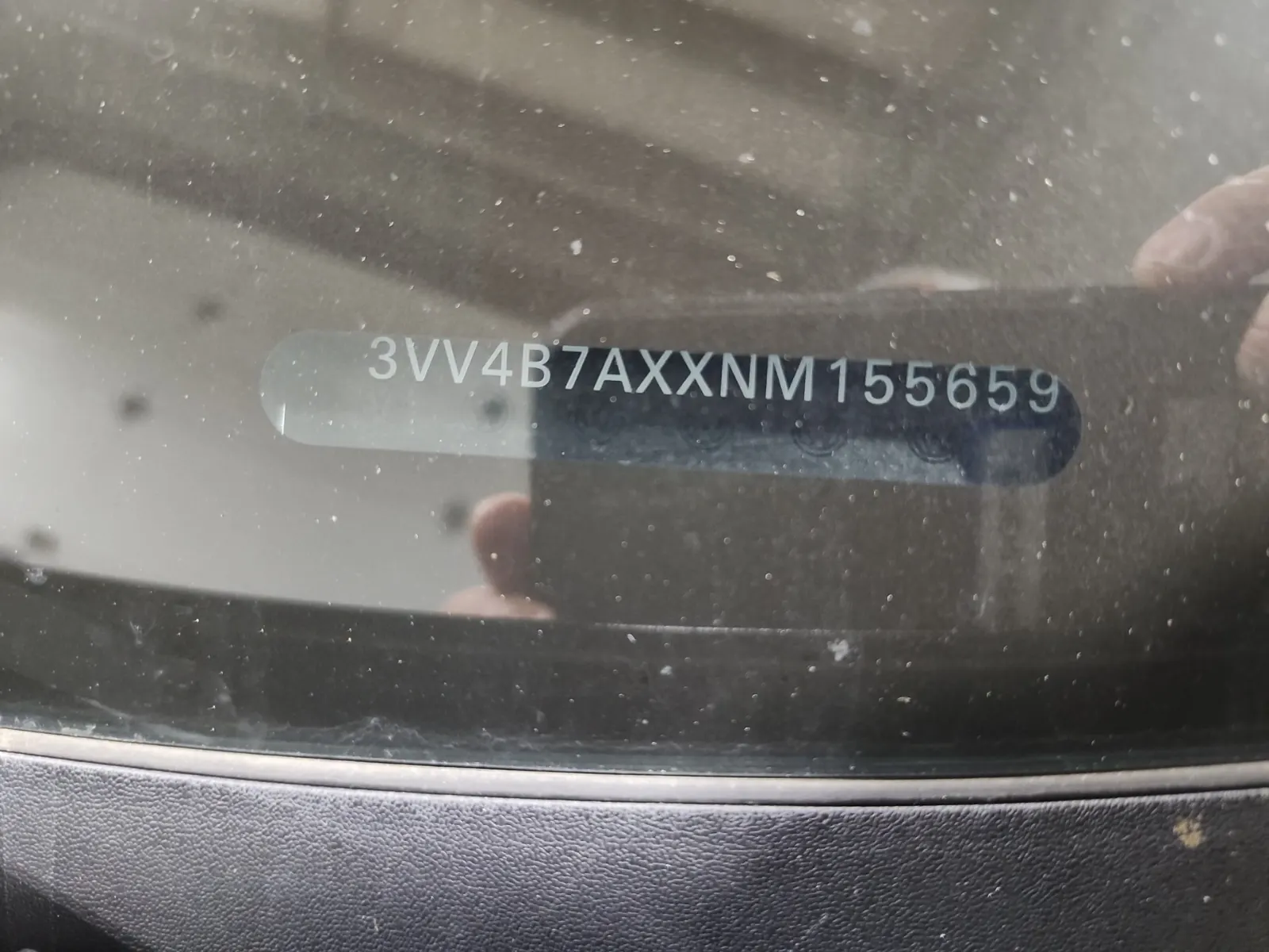 Dash VIN Plate Photo