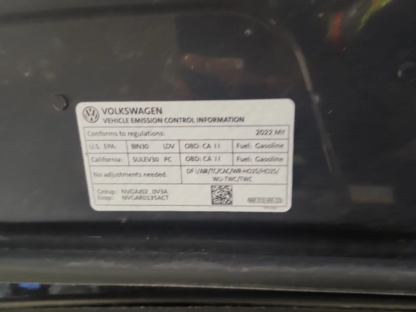 Emission Sticker Photo