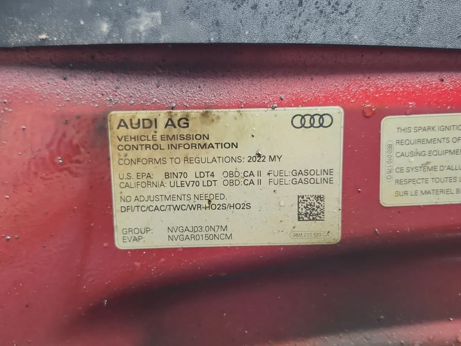 Emission Sticker Photo