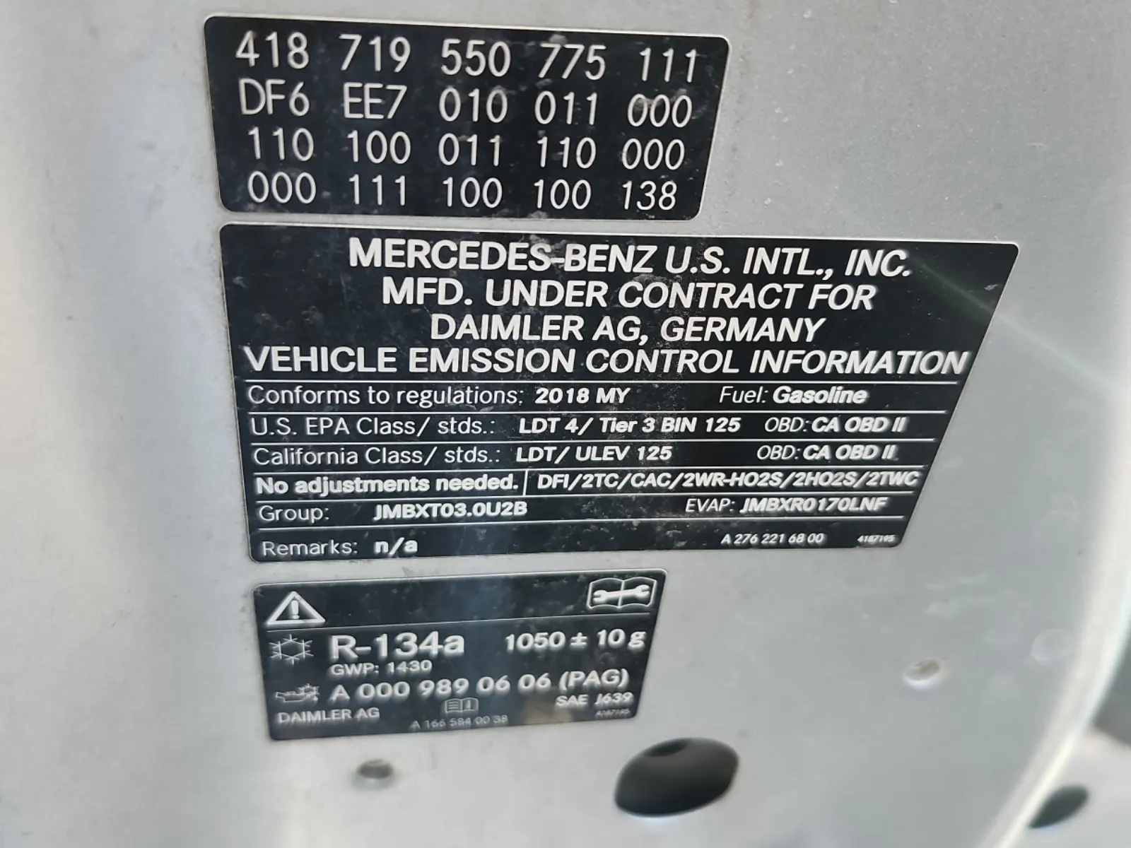 Emission Sticker Photo
