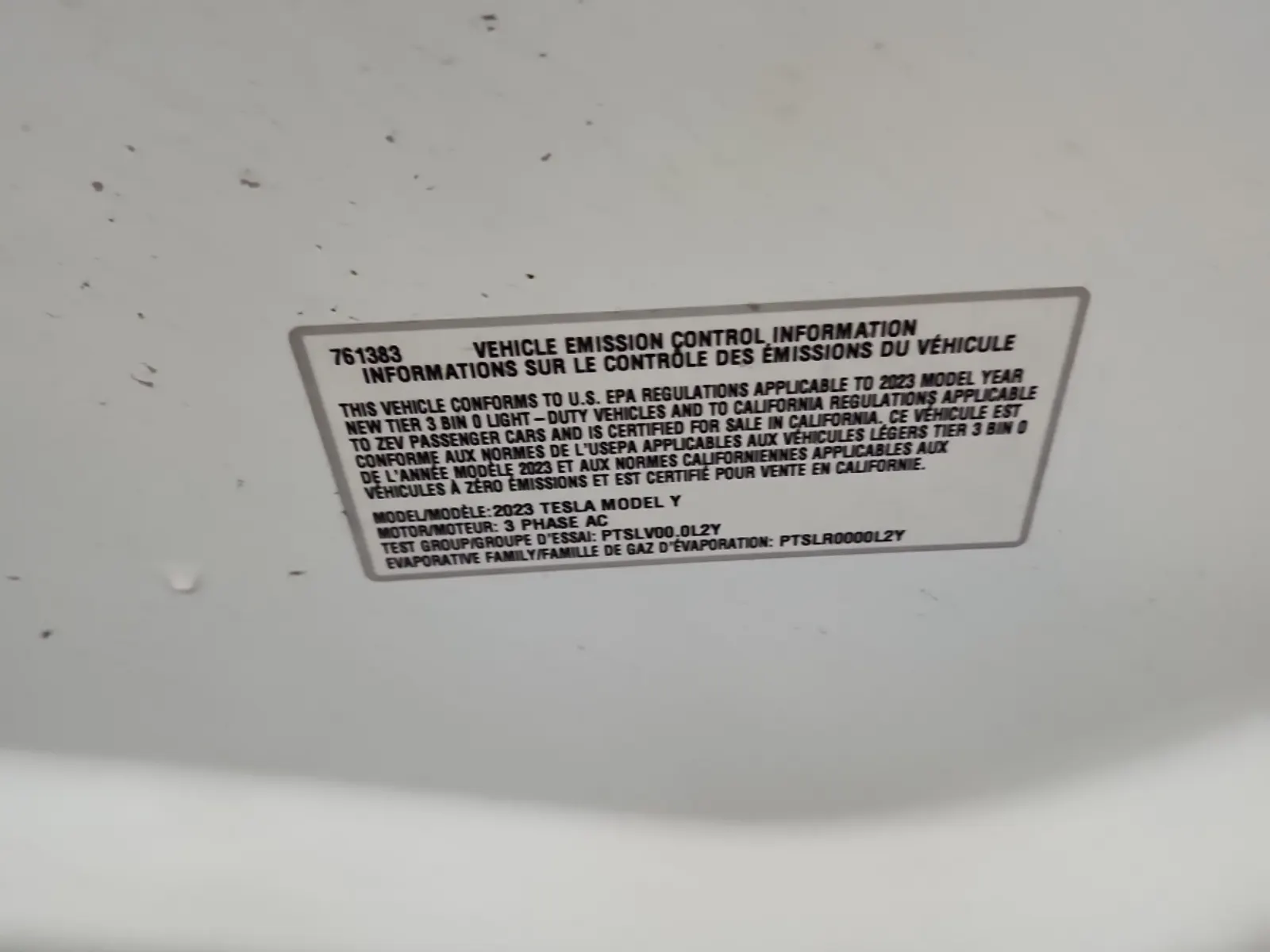 Emission Sticker Photo