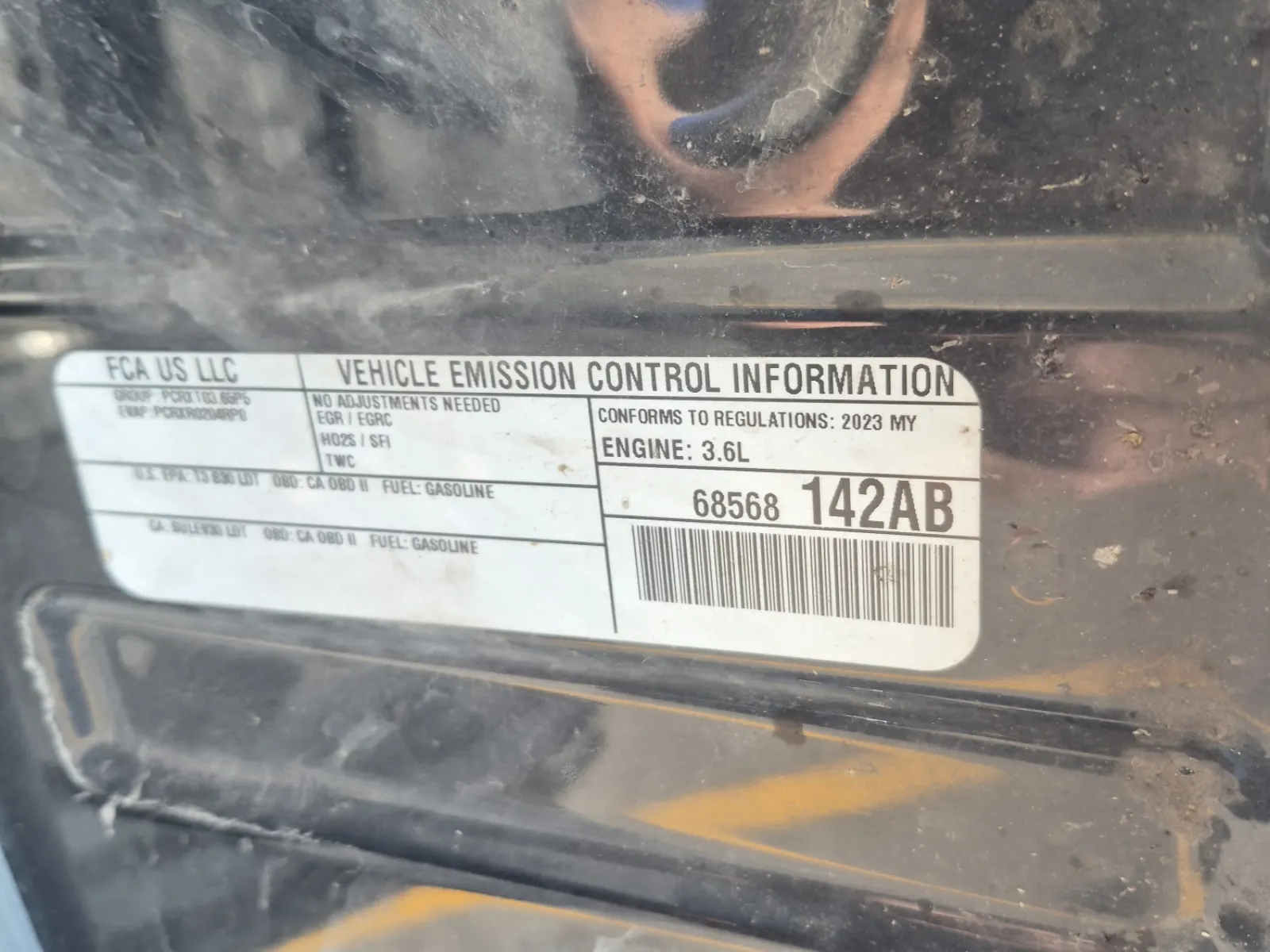 Emission Sticker Photo
