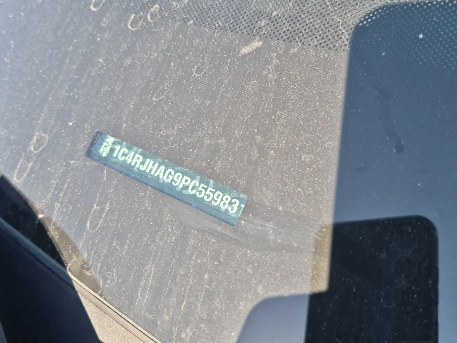 Dash VIN Plate Photo