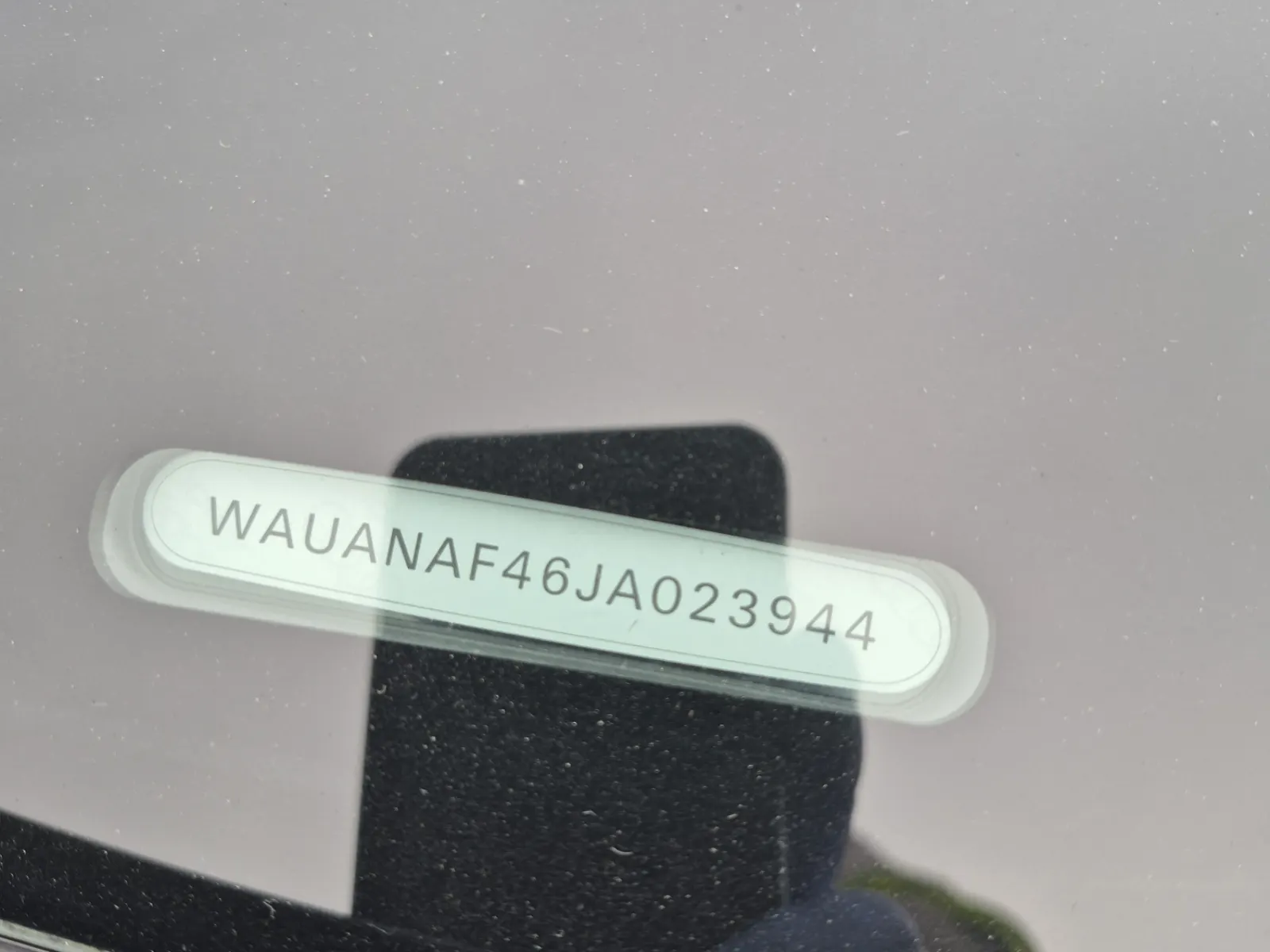 Dash VIN Plate Photo