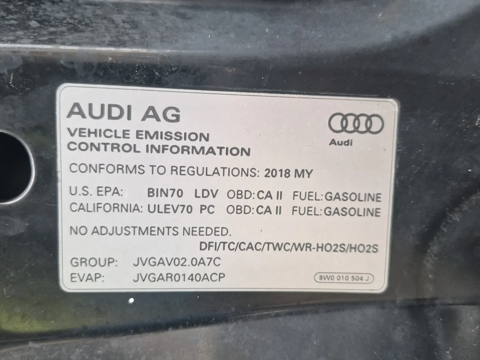 Emission Sticker Photo