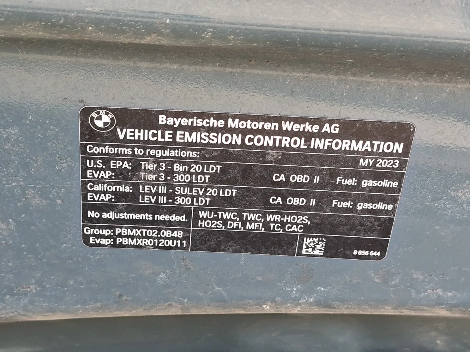 Emission Sticker Photo