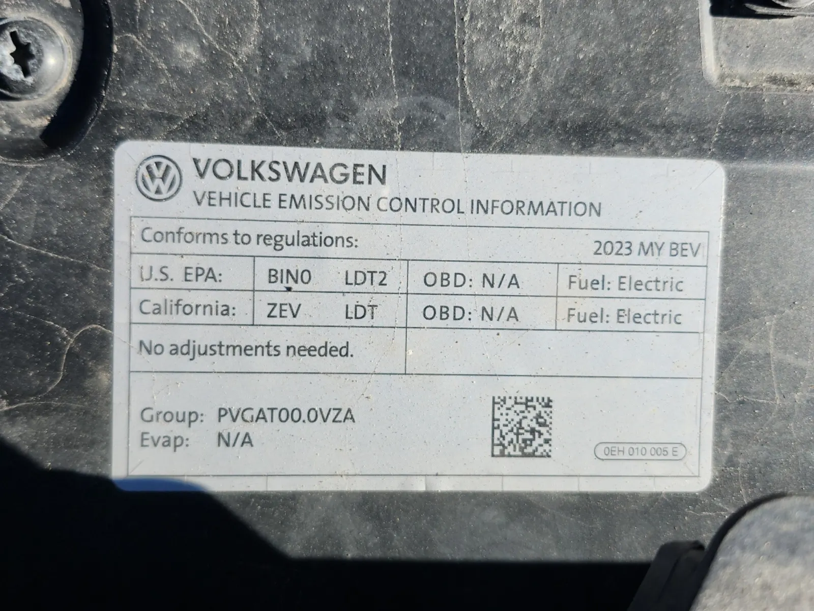 Emission Sticker Photo