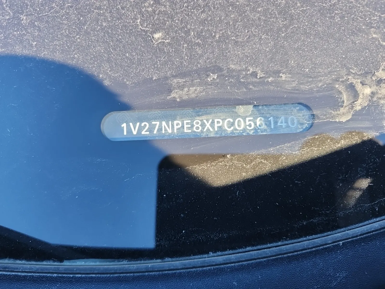 Dash VIN Plate Photo