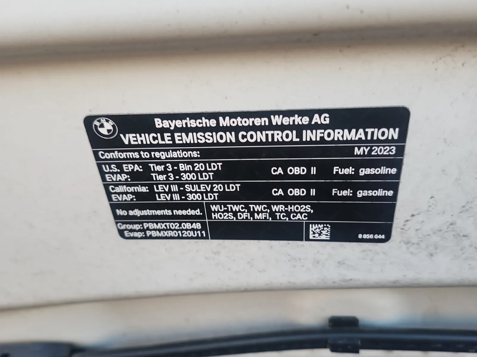 Emission Sticker Photo