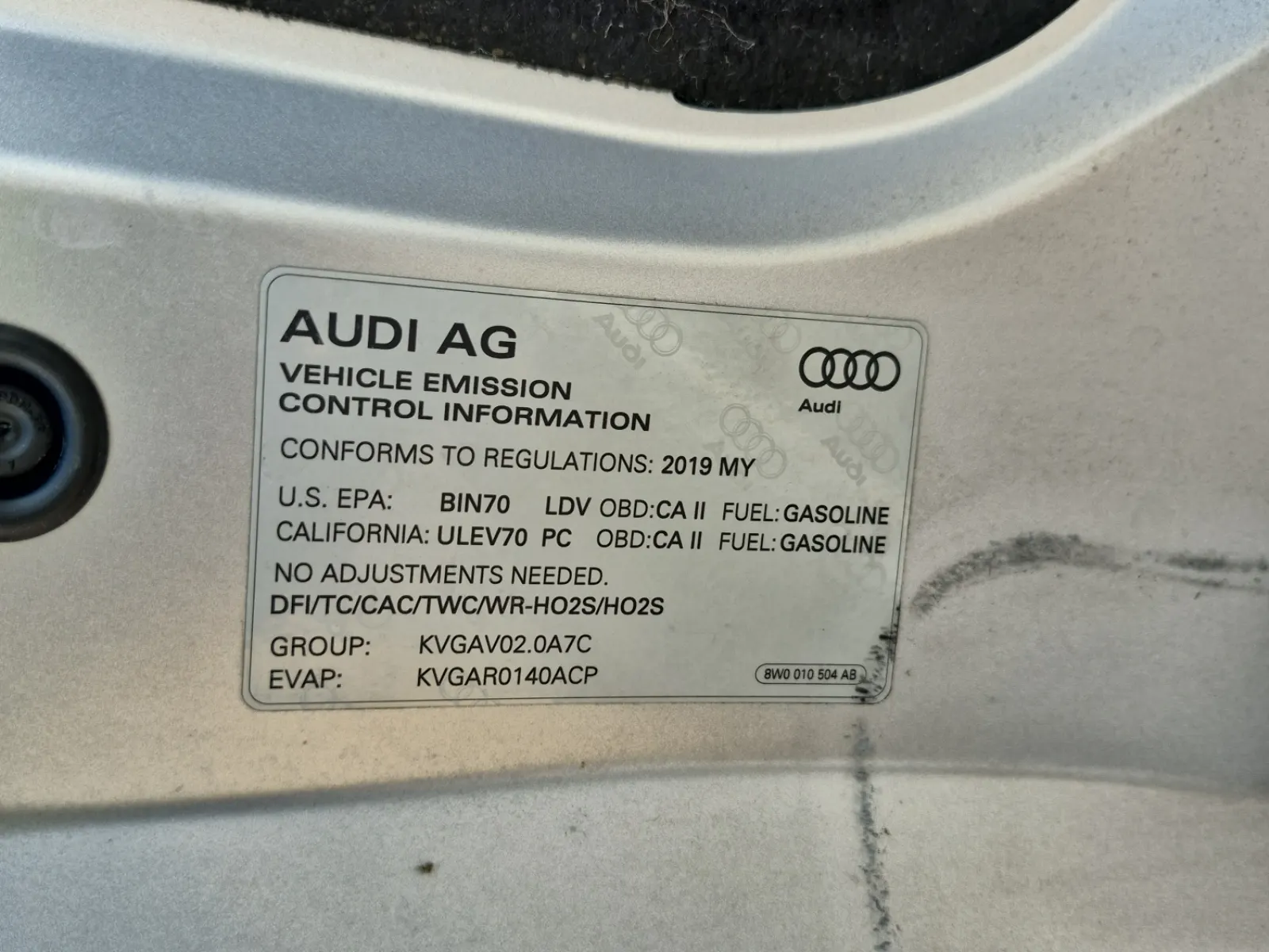 Emission Sticker Photo