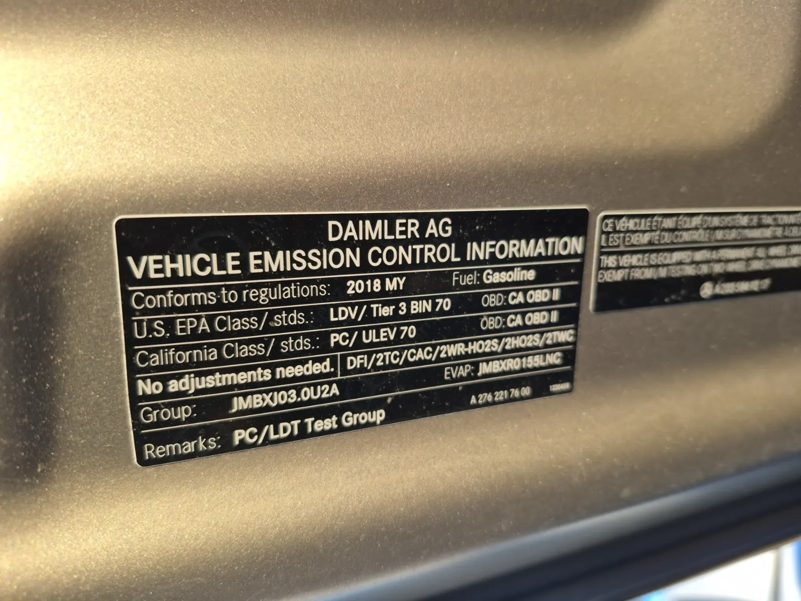 Emission Sticker Photo