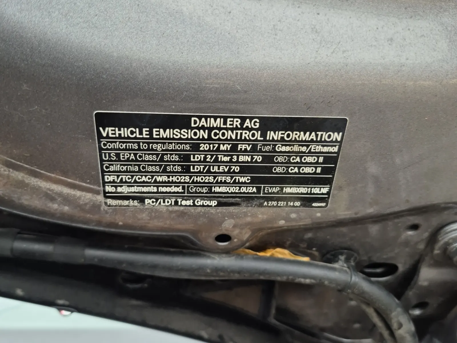 Emission Sticker Photo