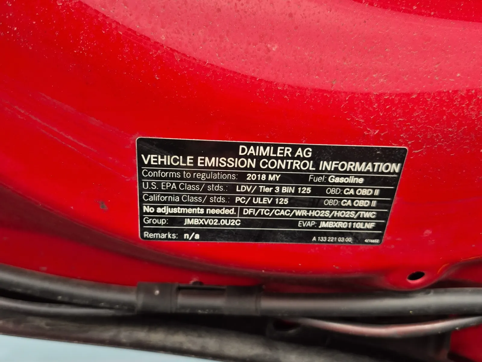 Emission Sticker Photo