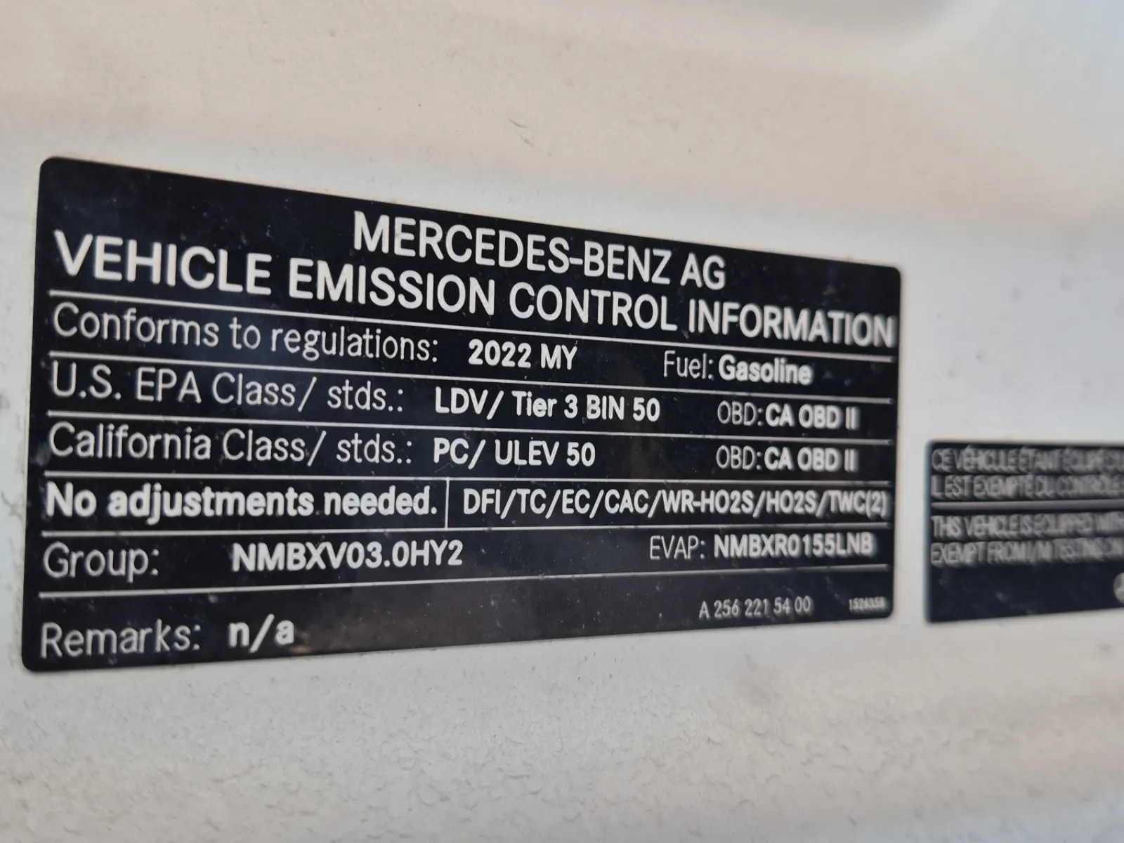 Emission Sticker Photo