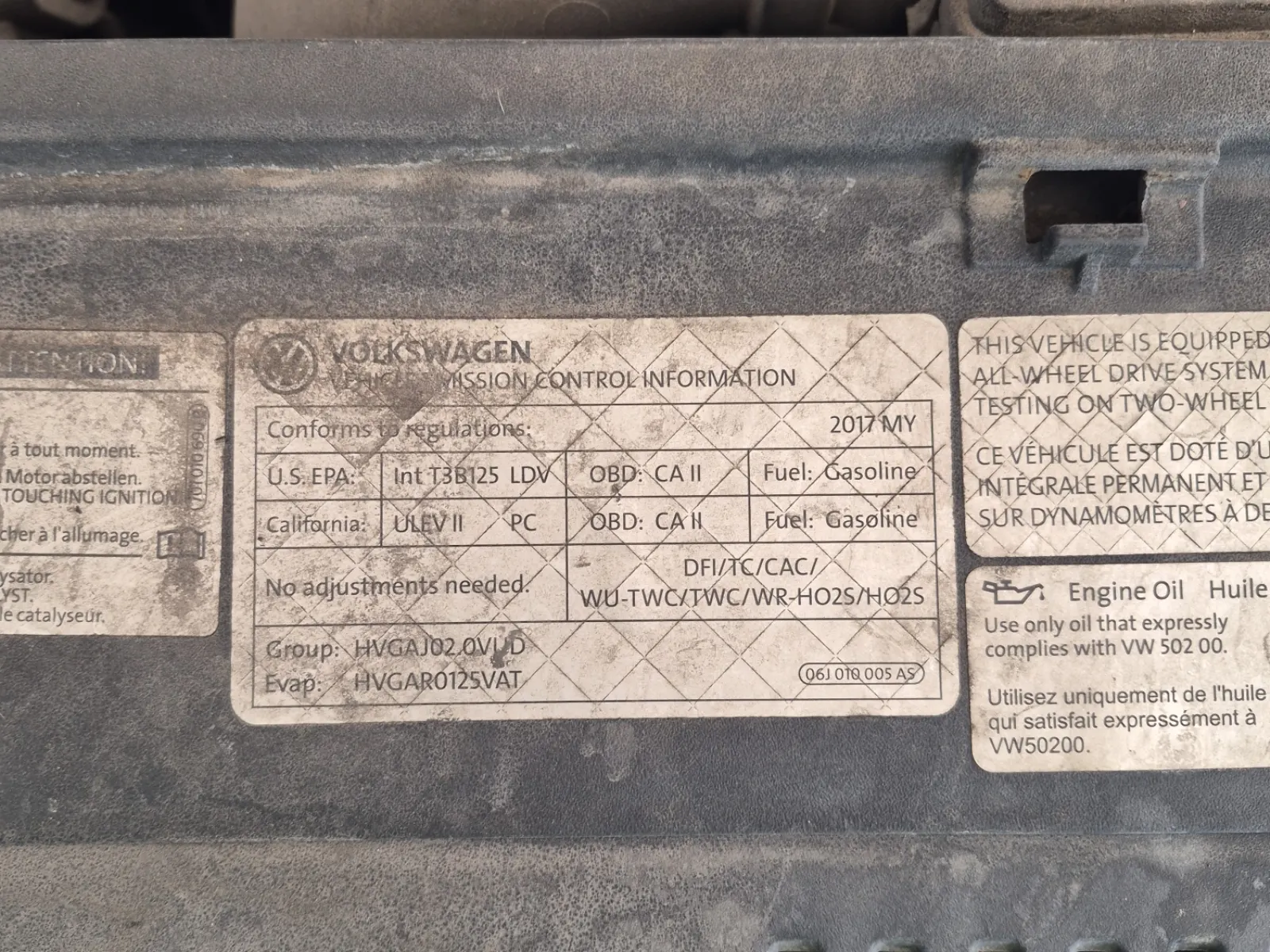 Emission Sticker Photo