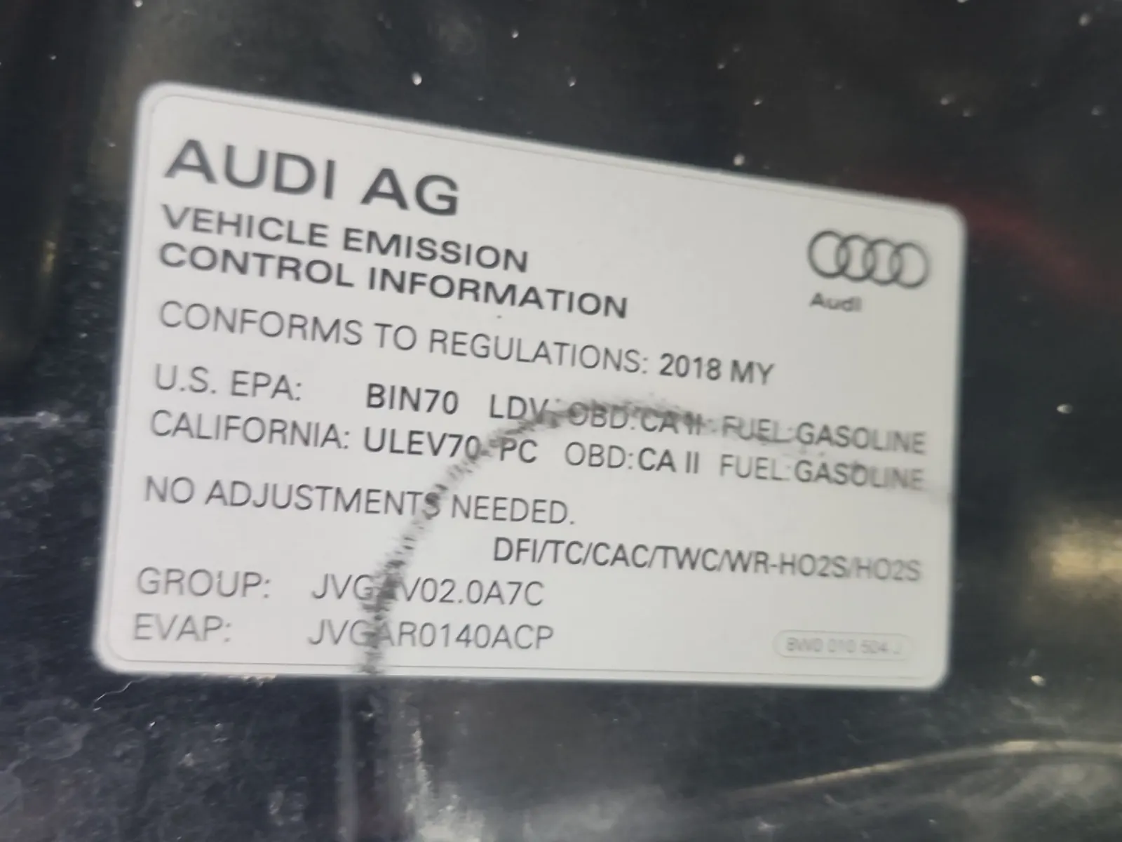 Emission Sticker Photo