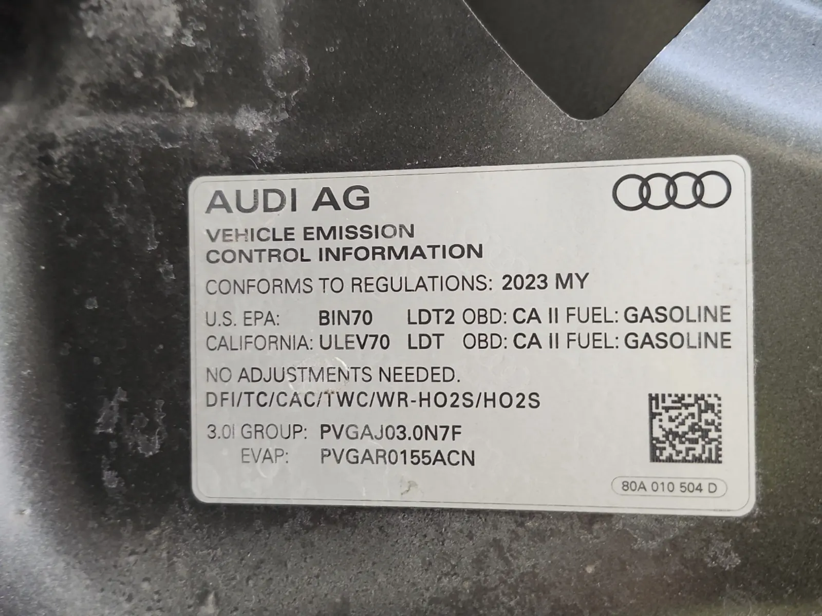 Emission Sticker Photo
