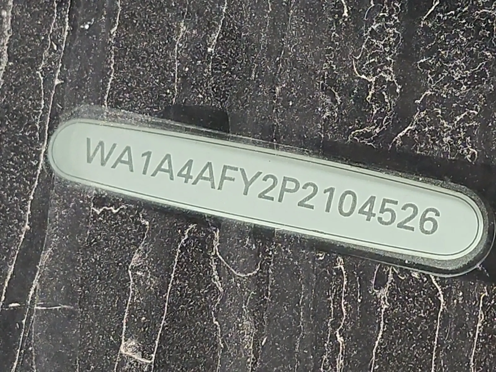 Dash VIN Plate Photo