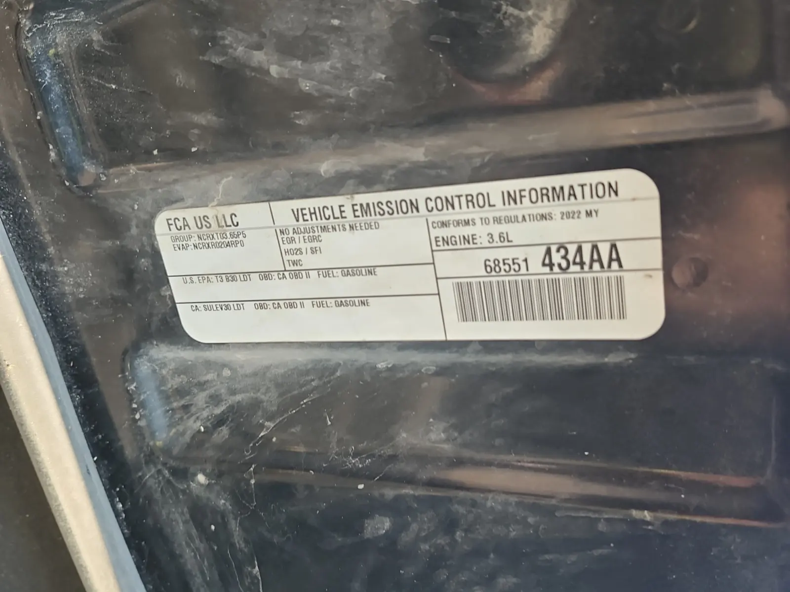 Emission Sticker Photo