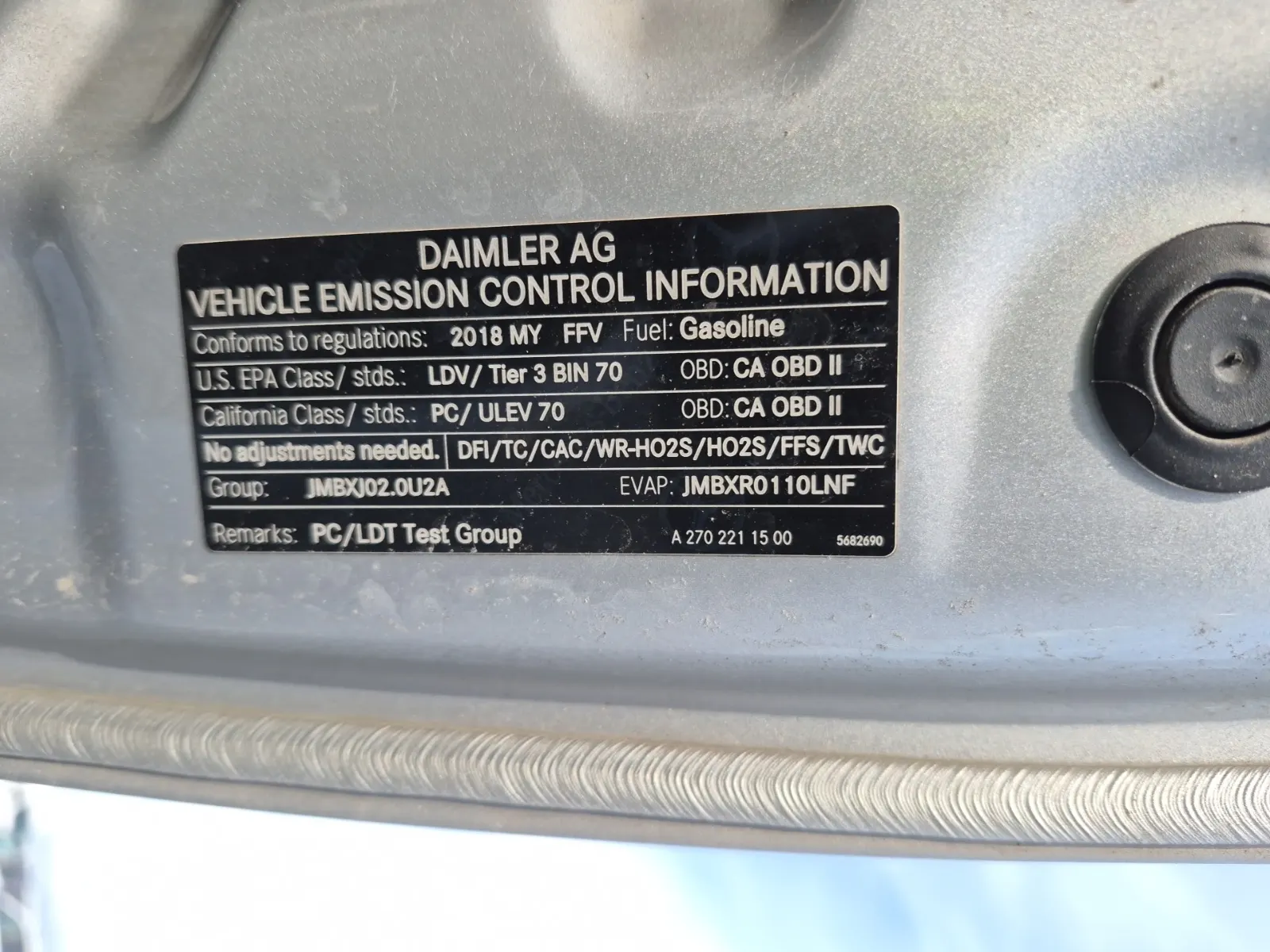Emission Sticker Photo