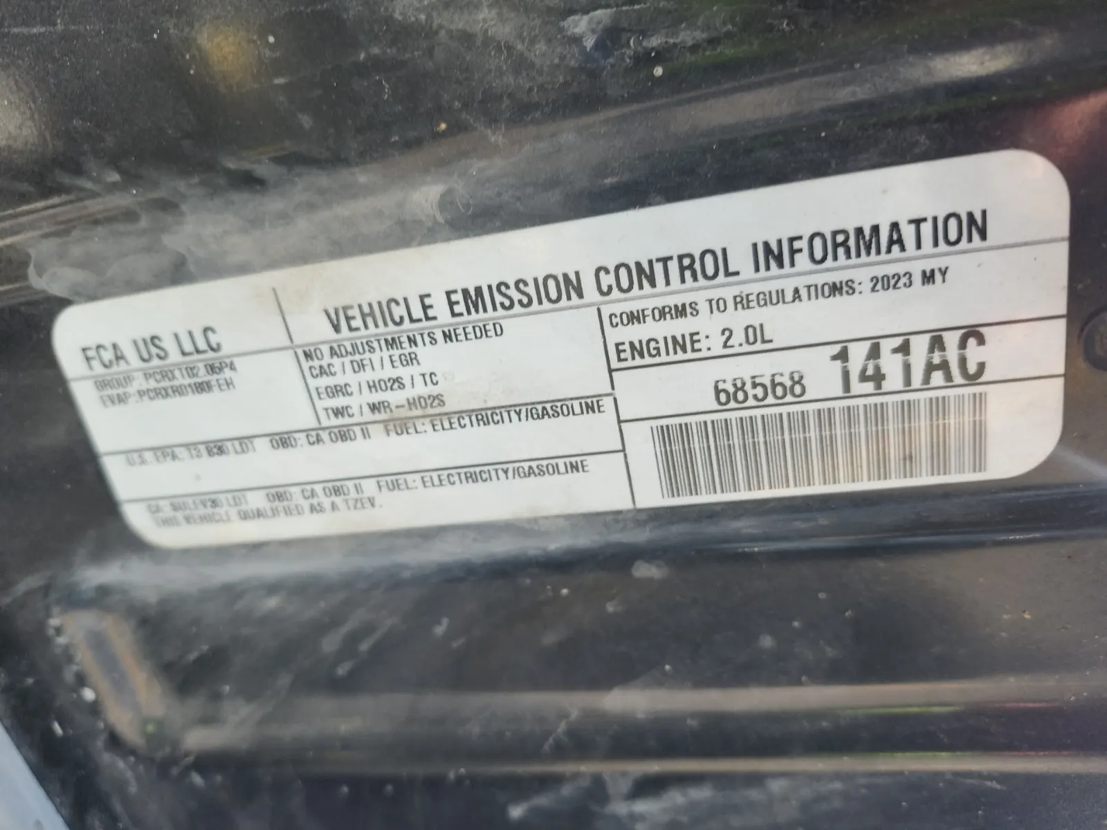 Emission Sticker Photo