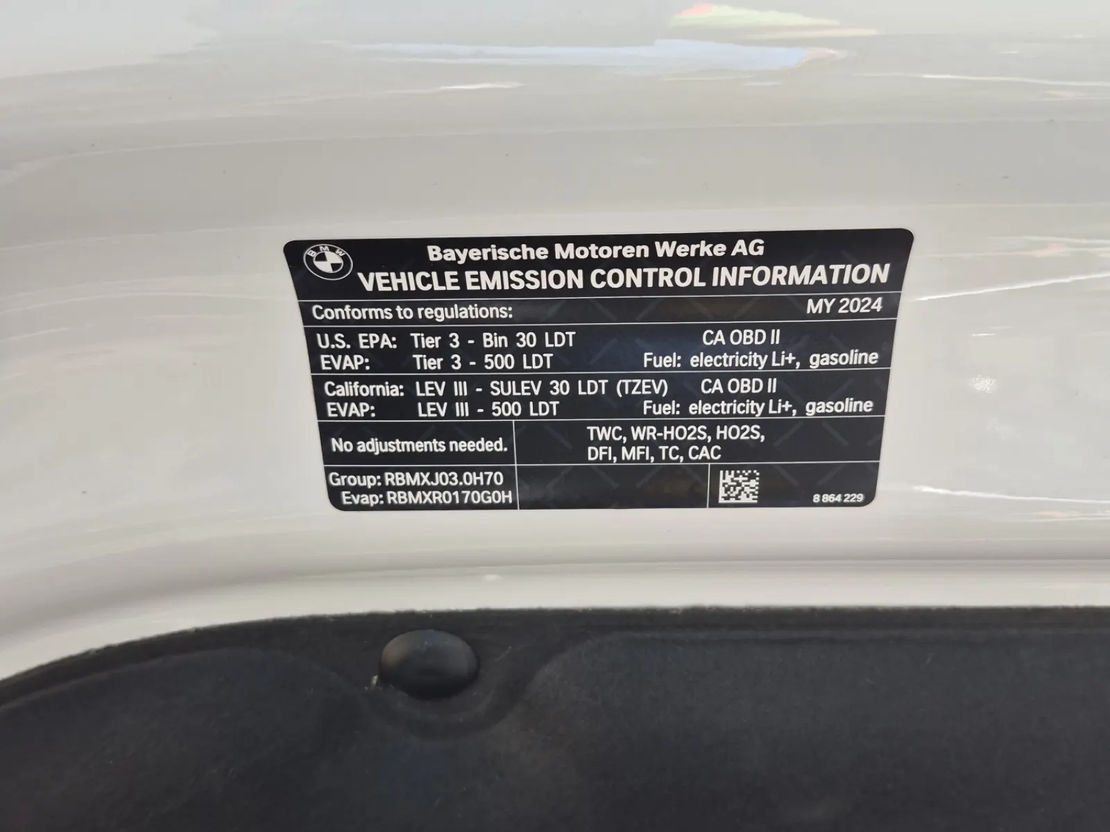 Emission Sticker Photo