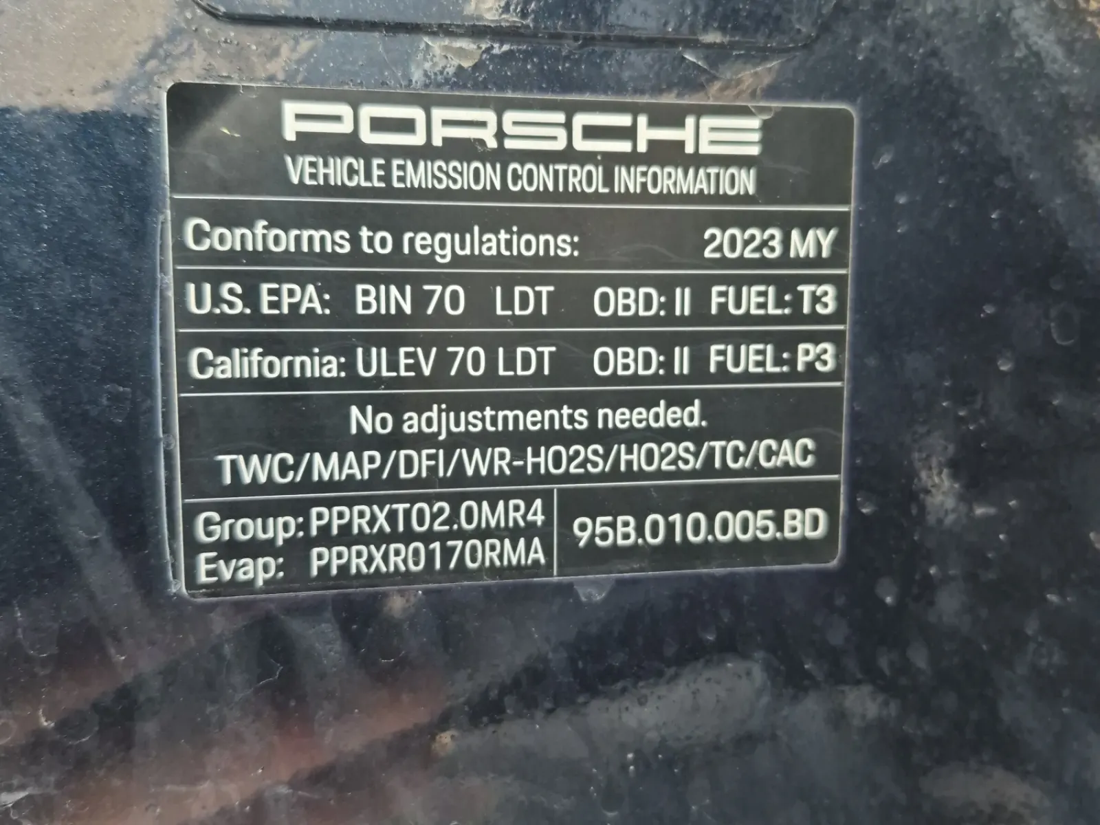 Emission Sticker Photo