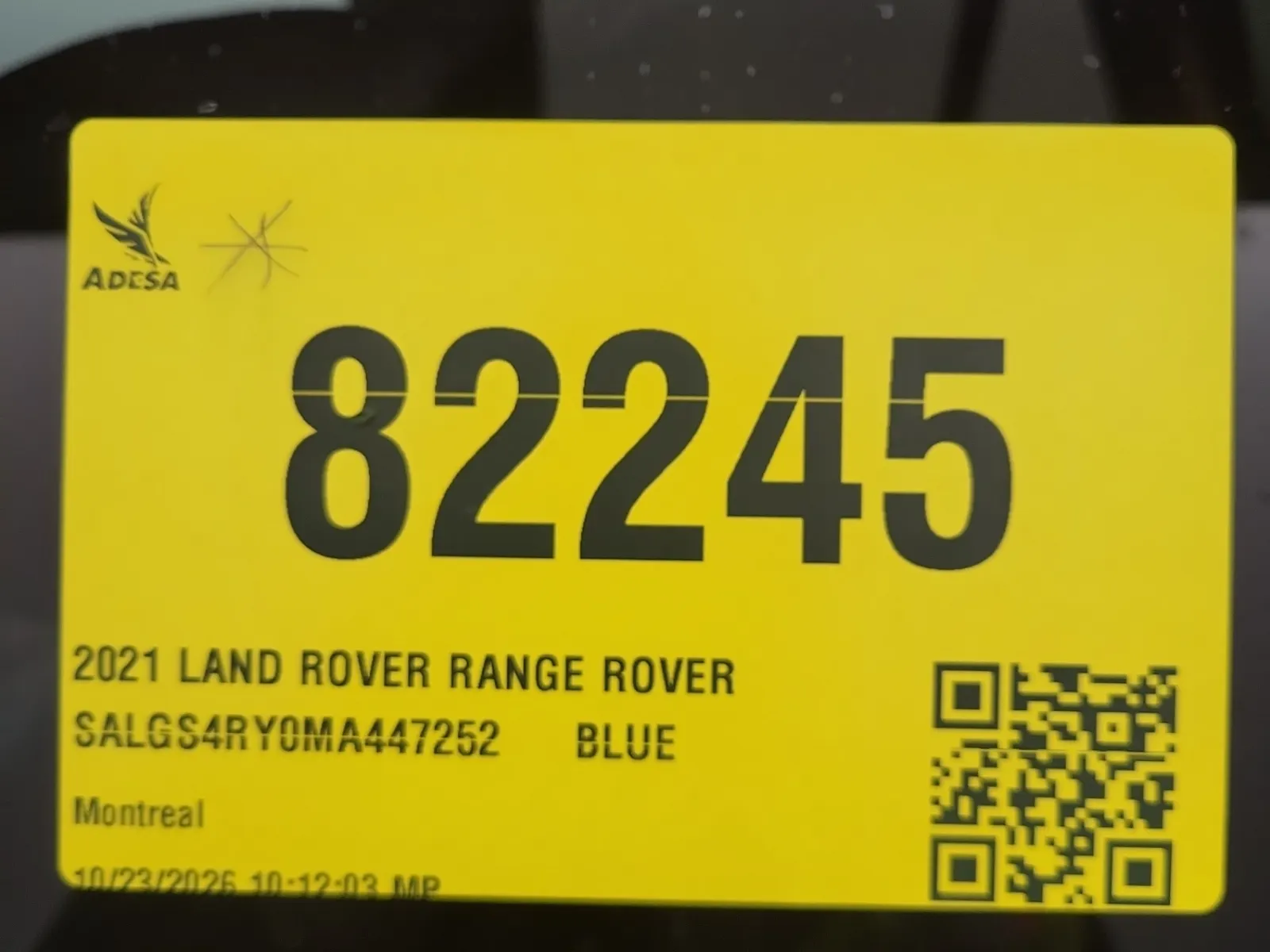Inventory Label Photo