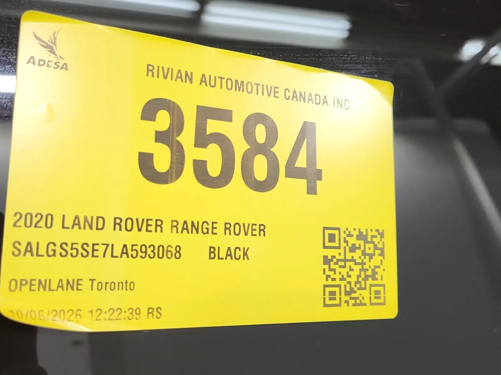 Inventory Label Photo