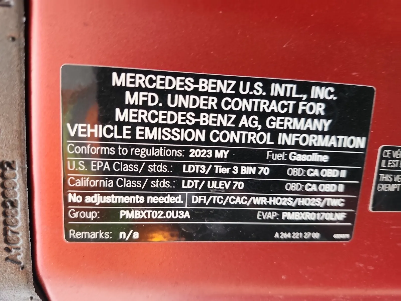 Emission Sticker Photo