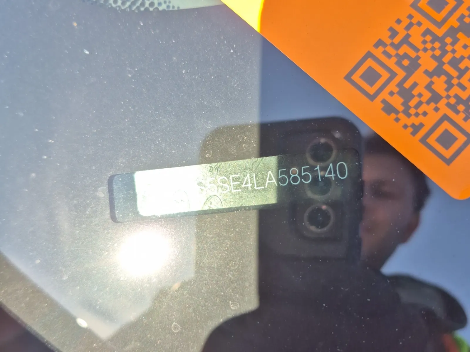 Dash VIN Plate Photo