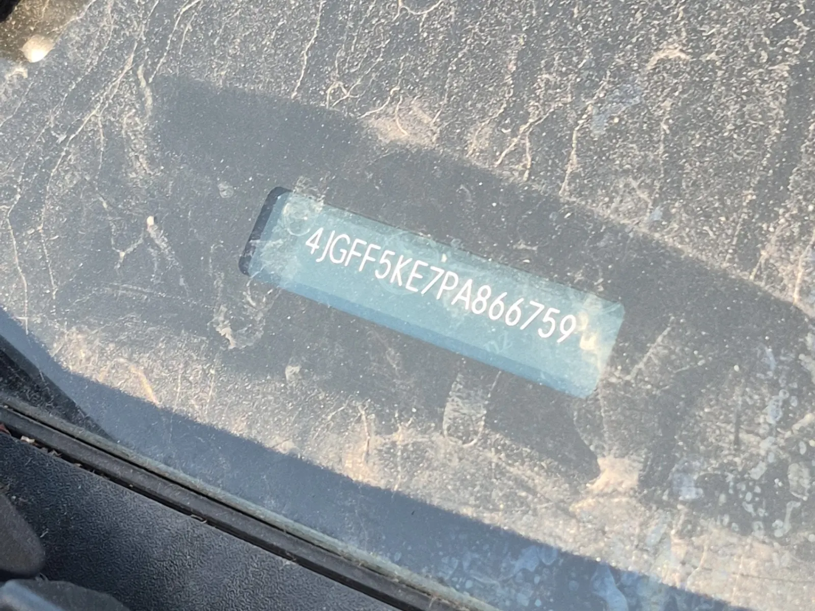 Dash VIN Plate Photo
