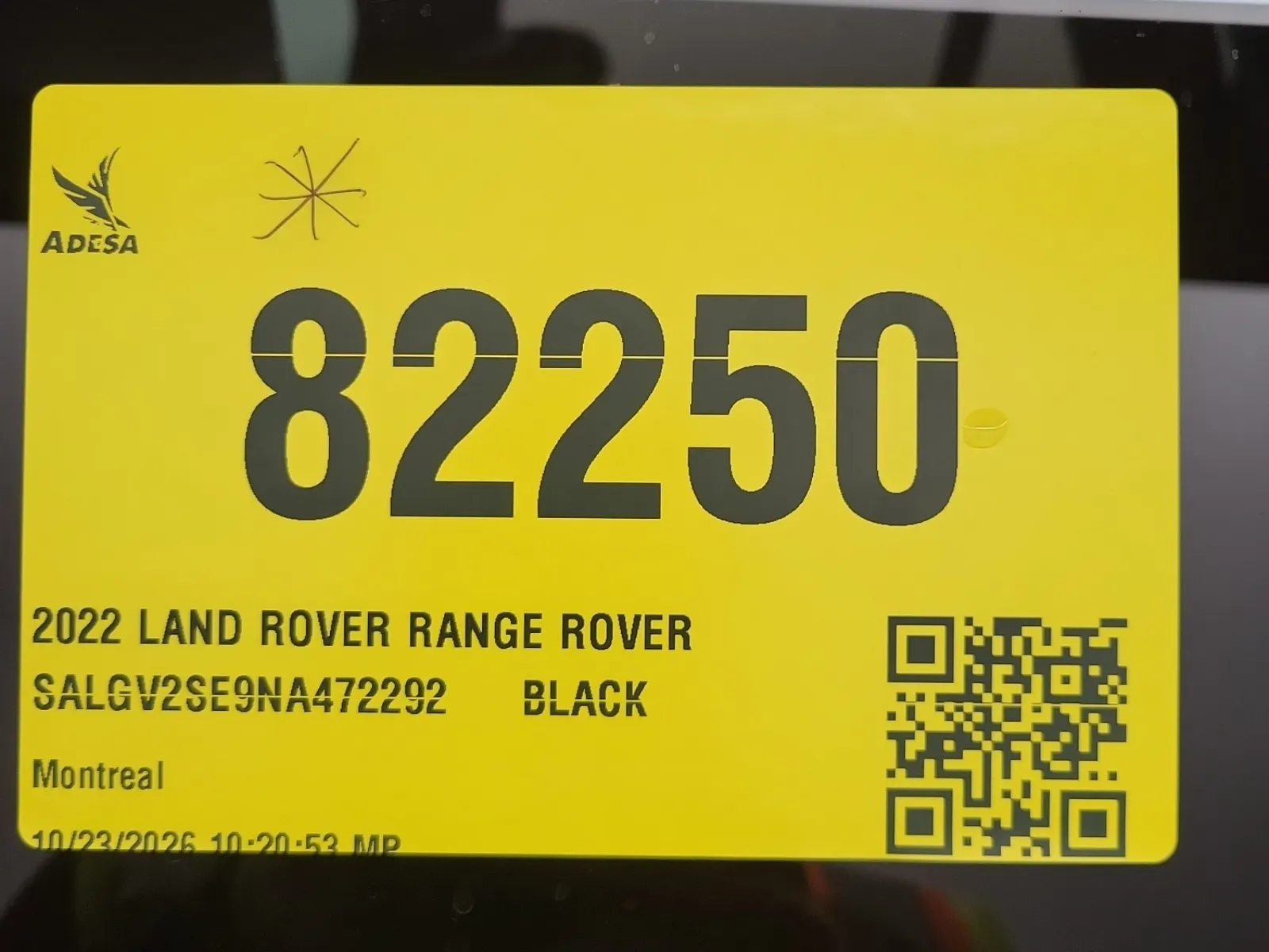 Inventory Label Photo