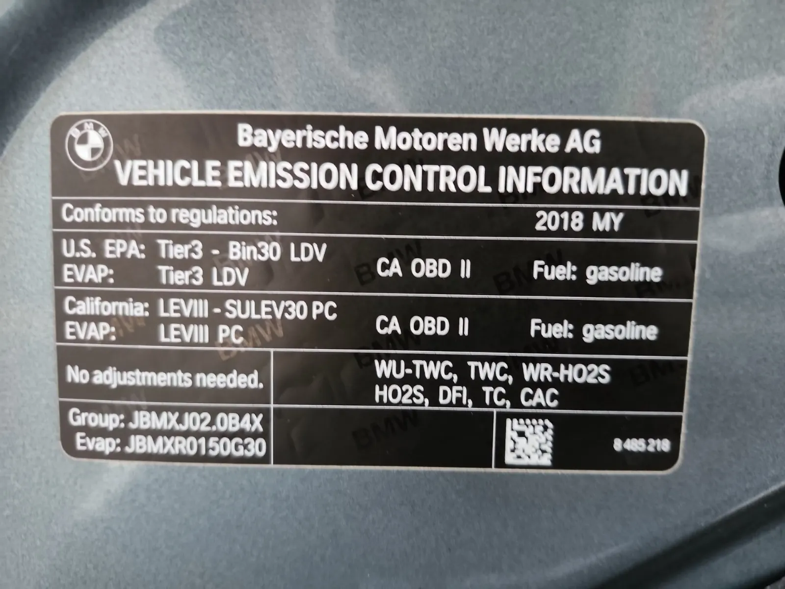 Emission Sticker Photo