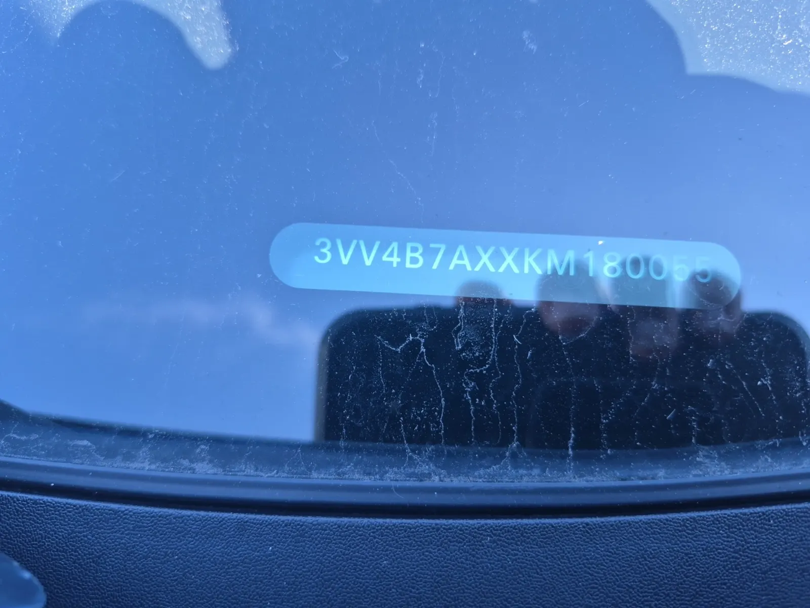 Dash VIN Plate Photo