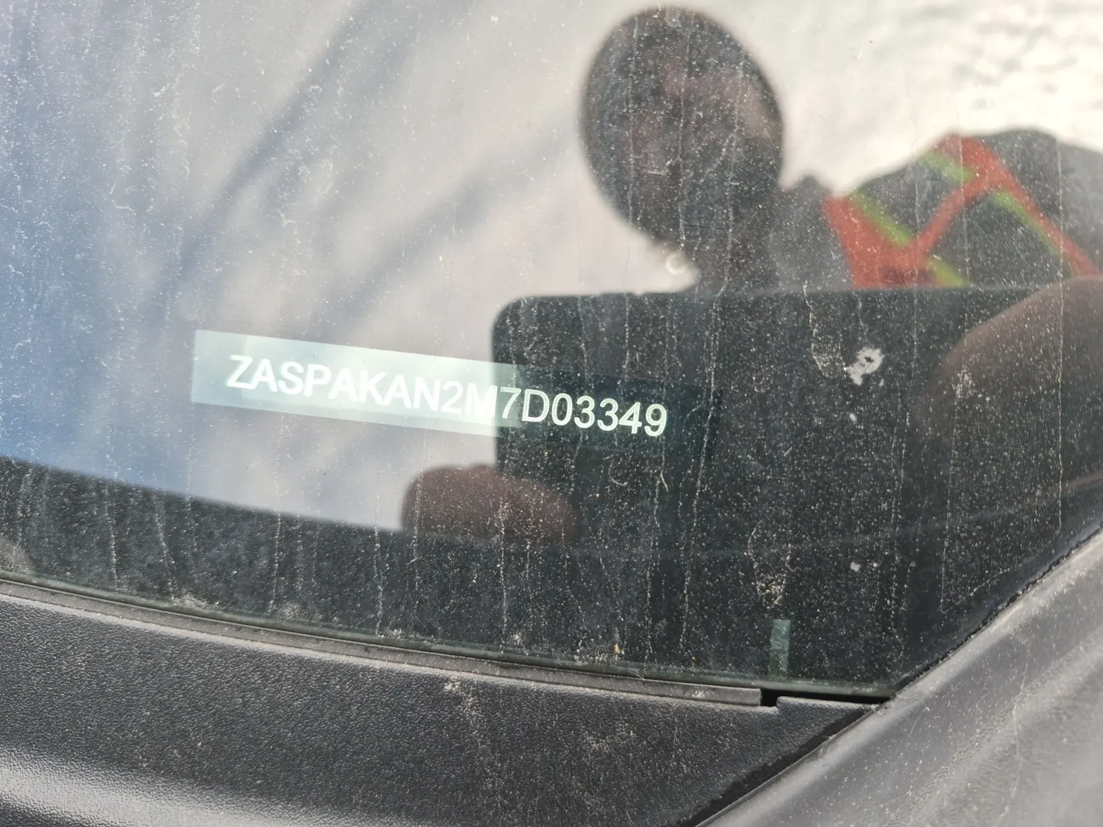 Dash VIN Plate Photo