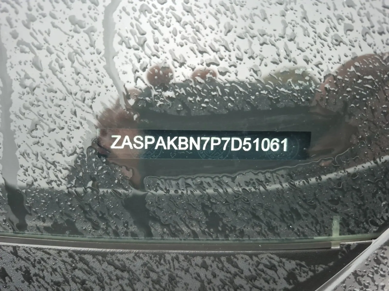 Dash VIN Plate Photo