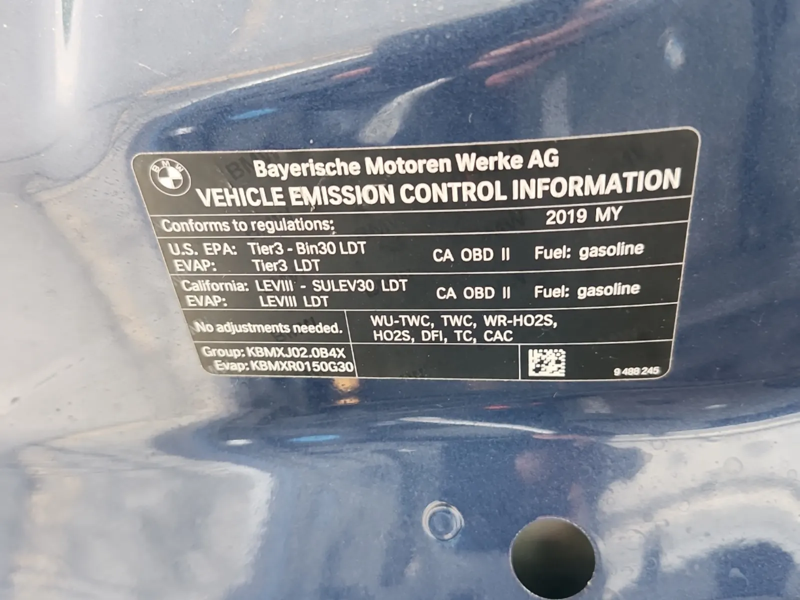 Emission Sticker Photo