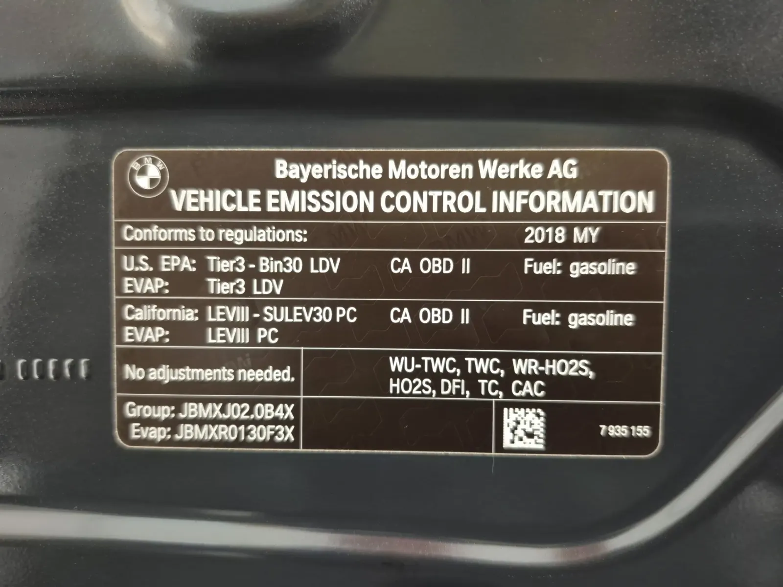 Emission Sticker Photo